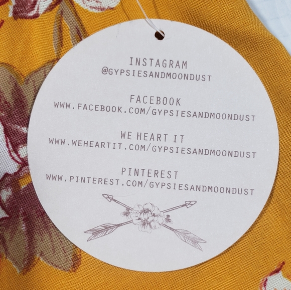 Gypsies & Moondust Off The Shoulder Strapless Floral NWT Shirt Size Small - Picture 5 of 12